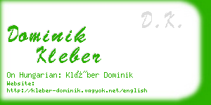 dominik kleber business card